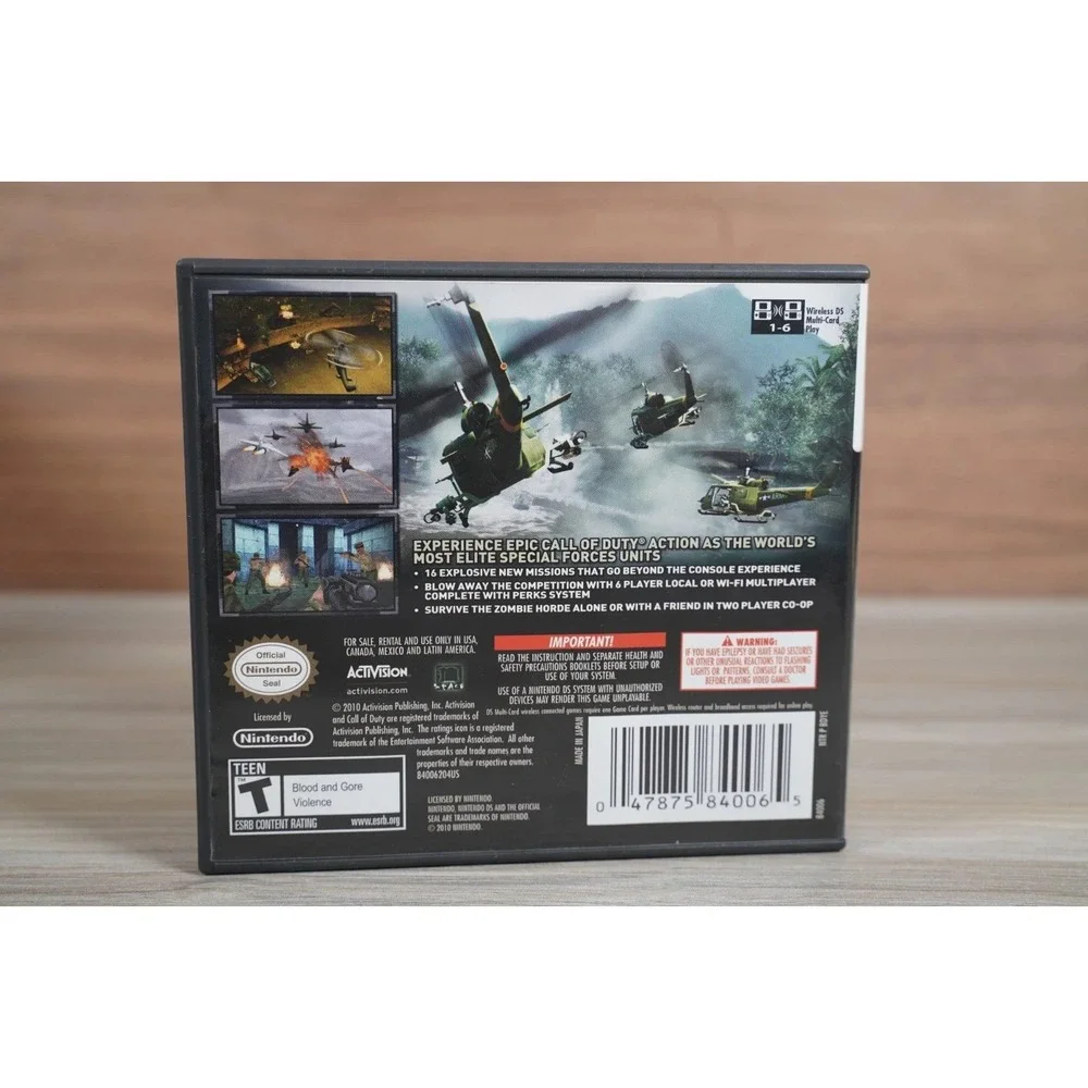 Call of Duty Black Ops Nintendo DS CIB Activision 2010 NTR-BDYE-USA Complete